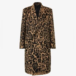 Fendi ocelot Leo wool coat